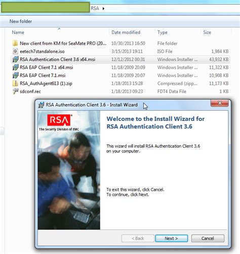 【记录】安装rsa Authentication Client和使用rsa 在路上