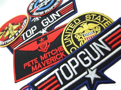 Top Gun Pete Mitchell Maverick Iron On Patch Set Etsy