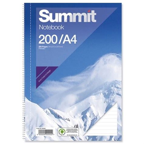 A4 Wirebound Notebook Punched Perforated 100 Pages Pack 10 Summit