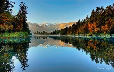 Hd New Zealand South Island Autumn River Lake Reflection