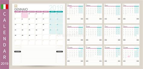Italiaanse Kalender Voor 2018 Planner Agenda Of Agendamalplaatje Het