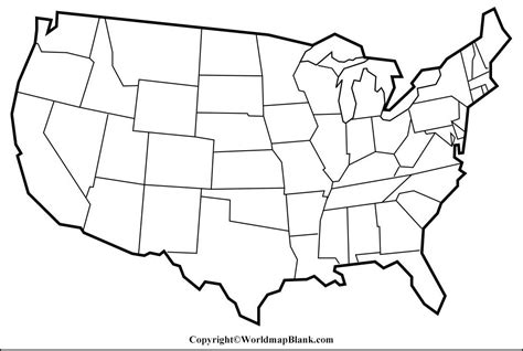 Blank Map Of The United States Blank Usa Map Pdf