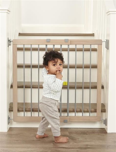 Regalo Heritage And Home Extra Wide Stairway Baby Safety Gate Wooden