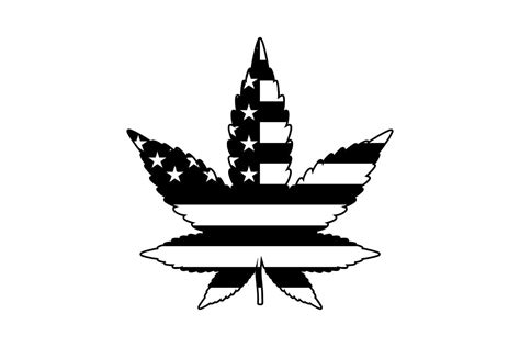 Cricut Cannabis American Flag Svg Png Vector Silhouette Cannabis Usa