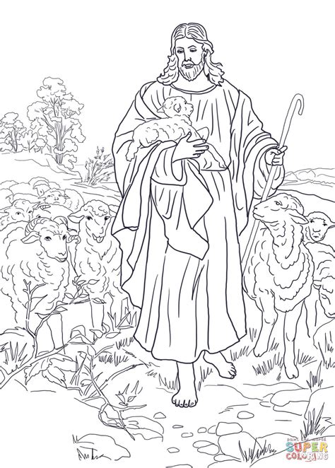Jesus Is The Good Shepherd Coloring Page Free Printable Coloring Pages