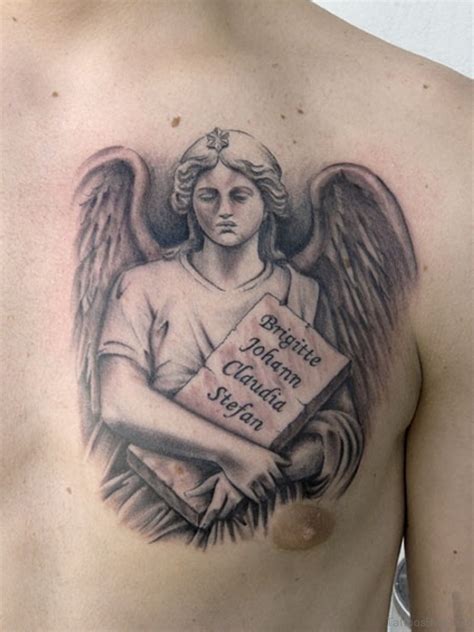 86 Graceful Angel Tattoos For Chest Tattoo Designs