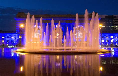 Royal Blue Fountain Photograph By Jackie Eatinger Fine Art America