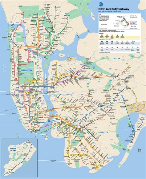 Manhattan Tunnelbana Karta New York Manhattan Tunnelbana Karta New
