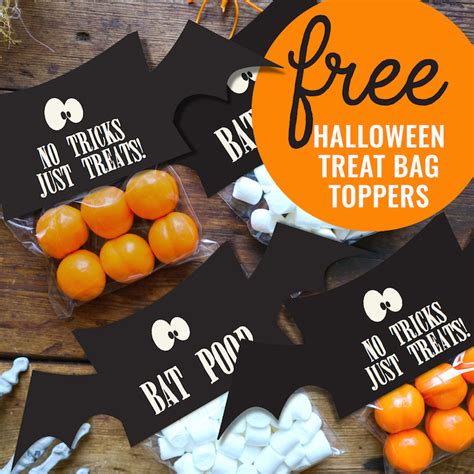Free Printable Halloween Treat Bag Toppers