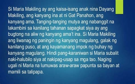 ️ Maria Makiling Short Story Tagalog The Diwata Of Philippine