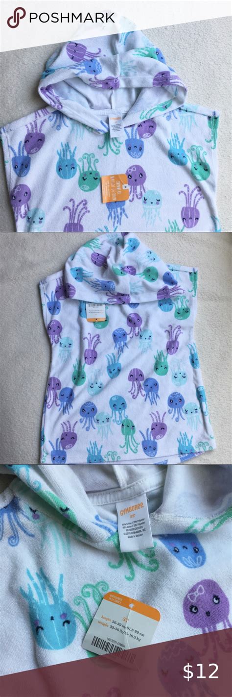 Nwt Gymboree Jellyfish Hooded Coverup Bath Towel Cover Up Gymboree