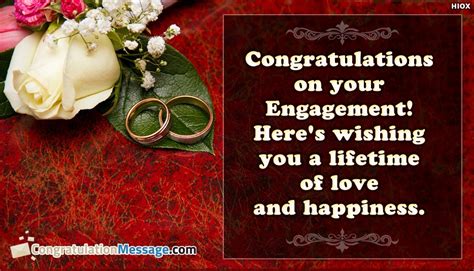 Here is a collection of short congratulatory phrases that are appropriate for any engagement card. Congratulation Messages For Engagement