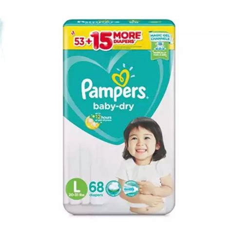 Pampers Diaper Baby Dry Large 68s Shopee Philippines