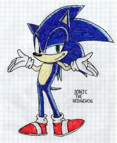 Sonic The Hedgehog Old School Drawing By Andrewmulti On Deviantart