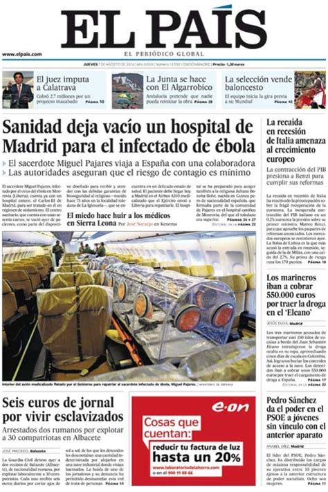 Compiled by disaster information management research center, nlm, nih. La crisis del ébola: Resumen del Año 2014 con EL PAÍS