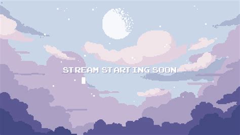 Purple Clouds Animated Twitch Screens