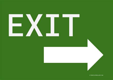 Exit Sign Template Download Printable Pdf Templateroller