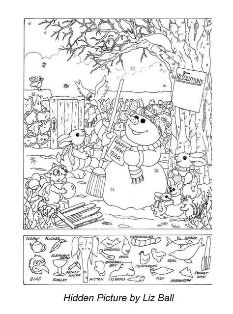 Free Christmas Hidden Pictures Printables