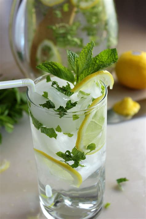 Mint And Lemon Infused Water Recipe Lemon Infused Water Infused