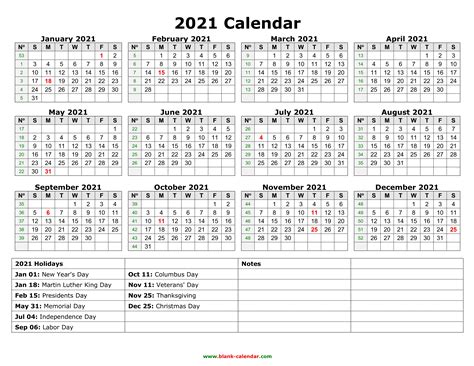 Free Editable 2021 Calendars In Word 2021 Yearly Calendar Template