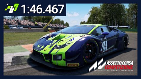 ACC 1m 46 467s Monza Lamborghini Huracán EVO GT3 Hotlap Setup YouTube