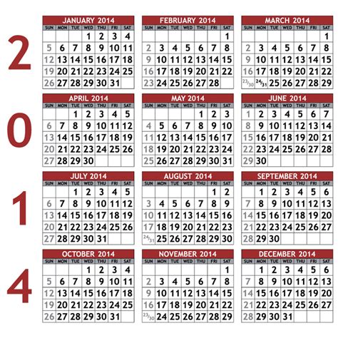 About 2014 2014 Calendar