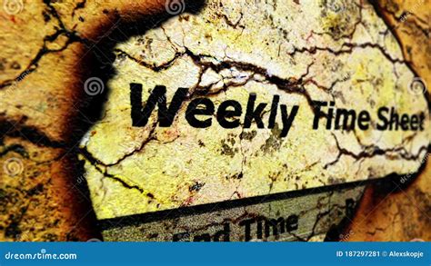 Weekly Time Sheet Grunge Concept Stock Video Video Of Time Finish