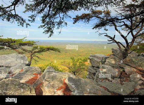 Pulpit Rock Trail Cheaha State Park Delta Alabama Usa Stock Photo