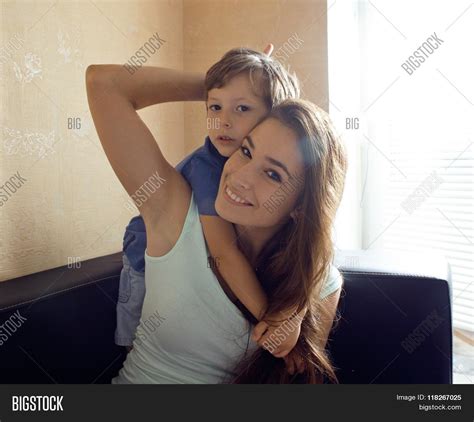 Mother Son Happy Image And Photo Free Trial Bigstock