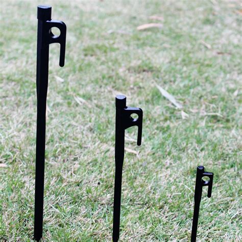 Pcs Metal Tent Pegs Heavy Duty Steel Ground Stakes Hook Nails Spikes Peg EBay