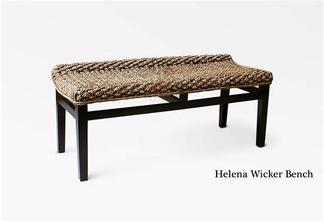 Helena Wicker Bench Natural Rattan Furniture Wholesale Kids Furniture