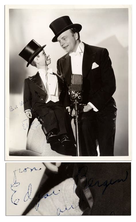 Lot Detail Edgar Bergen And Charlie Mccarthy 8 X 10 Photo Signed