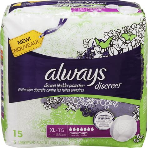 Always Discreet Underwear Maximum Xl 15 Ea Buehler S