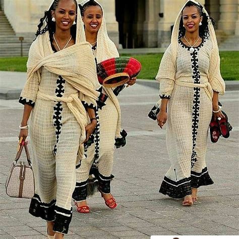 Group Picture With Habesha Kemis Cultural Dress Ethiopia Habesha Culture African Wear