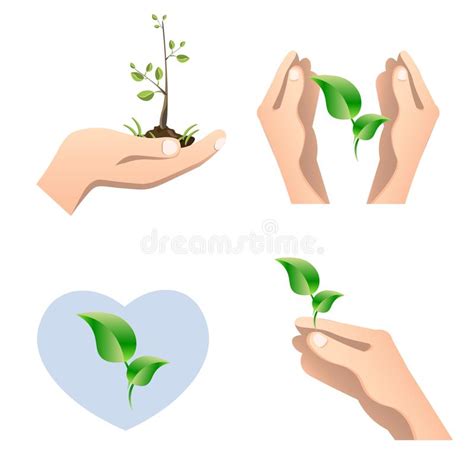Hands Holding Plant Stock Illustrations 7183 Hands Holding Plant