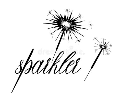 Abstract Black White Sparklers Isolated Stock Illustrations 26