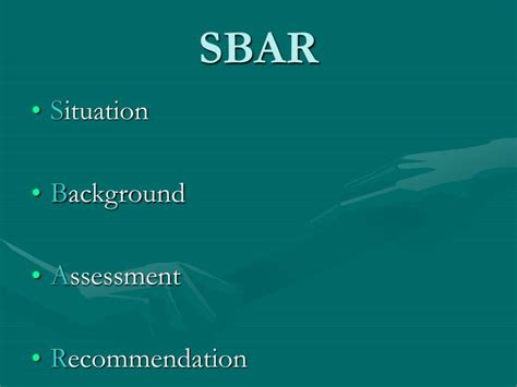 Ppt Sbar Powerpoint Presentation Id401964