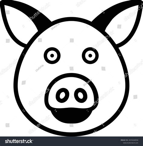 Pigs Head Vector Image On White Stock Vector Royalty Free 2074104554