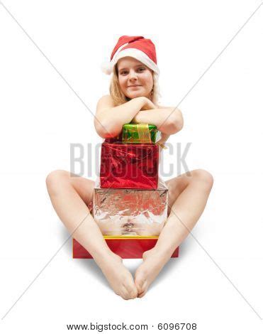Naked Girl Present Image Photo Free Trial Bigstock
