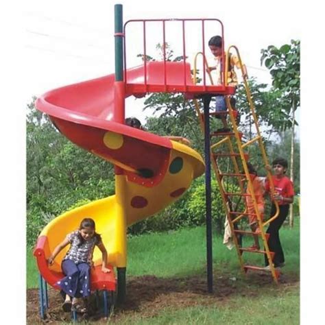 Multicolor Fibreglass Frp Spiral Playground Slides Age Group Up To 12 At Rs 35000 In 24 Parganas