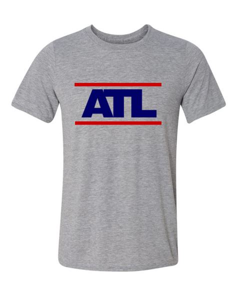 Atlanta T Shirt His Andor Hers Matching Design Gray Sizes Small Thru 2xl