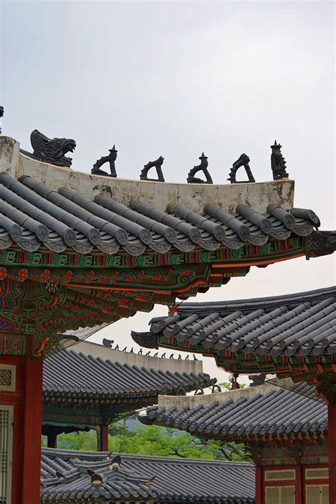 Beautiful Korean Roof Photograph By Rebecca Corbitt