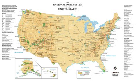 Us National Parks The Map Shop National Parks Map Us National