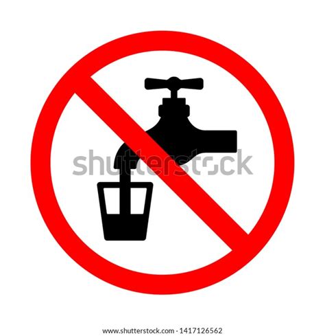 Do Not Use Water Sign Bright Stock Vector Royalty Free 1417126562