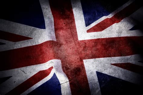 Grunge British Flag On Ripped Or Torn Paper Stock Image Image Of