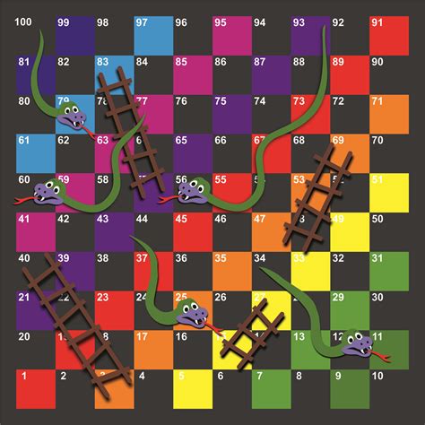 1 100 Snakes And Ladders Half Creative Preformed Markings