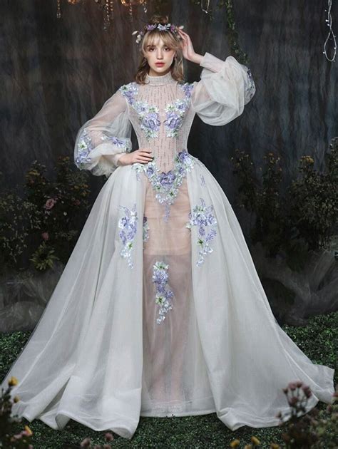 Sheer White Fairy Gown Celebrity Evening Dress Best Gowns Rococo Dress