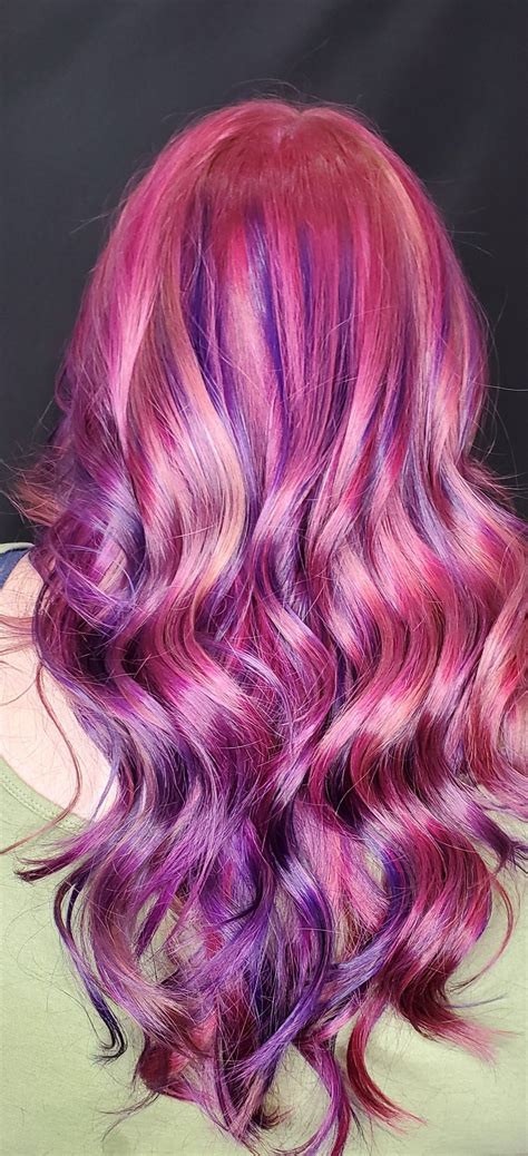 Pin By Sleepingglass On Hair In 2021 Pink Purple Hair Red Purple Hair Purple Hair