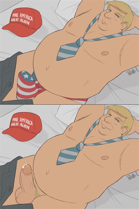 Rule 34 2016 America Arm Up Bed Before And After Chubby Donald Trump