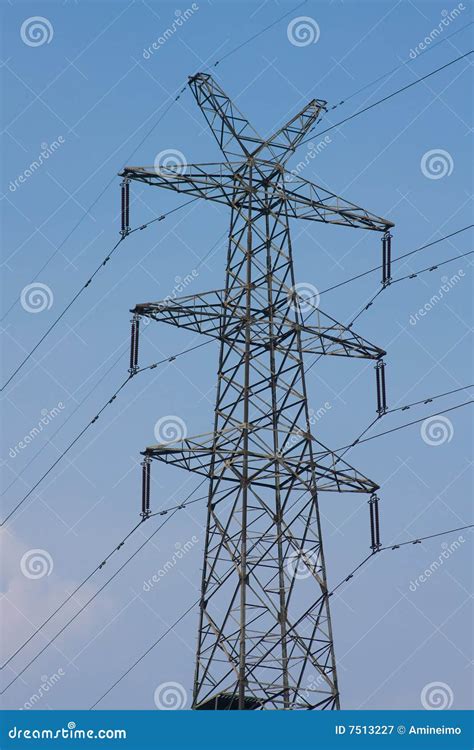 Power Lines Stock Image Image Of Industrial Watt Cables 7513227